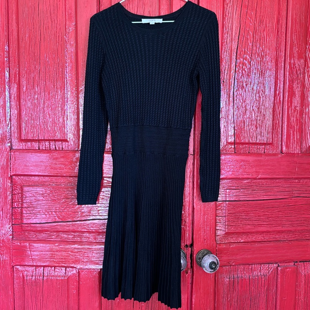 LOFT Black Sweater Dress